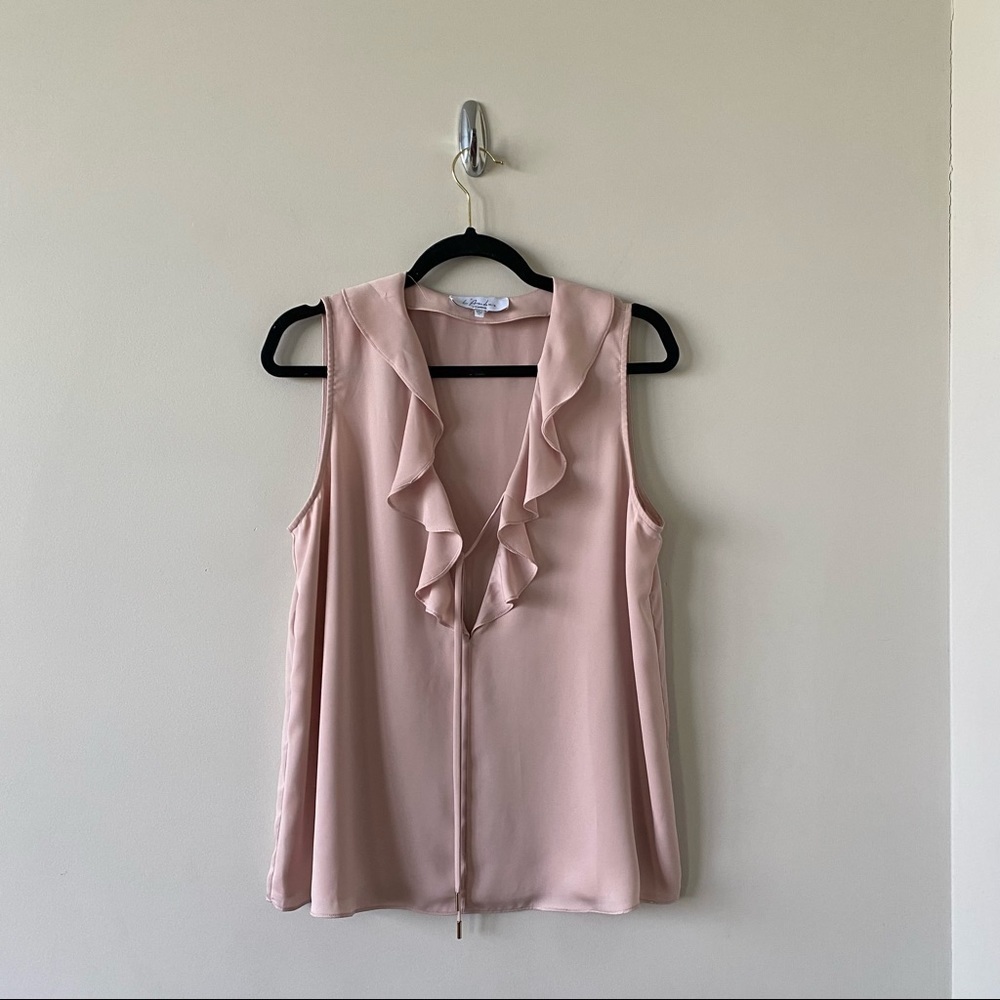 L’ACDAMIE -Ruffle Boho Tank in Rose Pink (Size:Small) - Picture 2 of 10